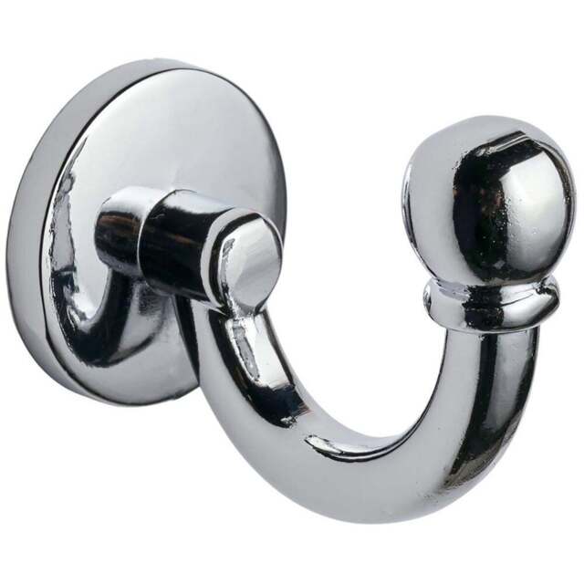 Screw in Single Ball End Robe Hook - Polished Chrome - Decohooks - Wilko - image 1