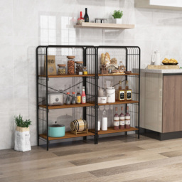 Costway 3 Shelf Wood Effect and Black Open Back Bookcase - Size: 67 x 36 x 34cm - Multi - Wilko - thumbnail 5