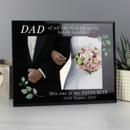 Personalised Memento Personalised of All The Walks Glass Wedding Frame 5 x 7 inch - Size: 1.9 x 2.4 x 0.1cm - Black - Wilko - thumbnail 3