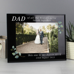 Personalised Memento Personalised of All The Walks Glass Wedding Frame 5 x 7 inch - Size: 1.9 x 2.4 x 0.1cm - Black - Wilko - thumbnail 4