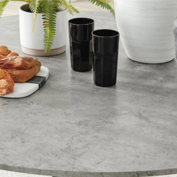 Furniturebox Arona Valera Concrete Effect 6 Seater Round Dining Set Grey and White - Wilko - thumbnail 6