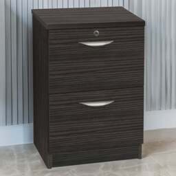 R White Cabinets 2 Drawer Black Filing Cabinet - Size: 72.8 x 47.9 x 54cm - Wilko