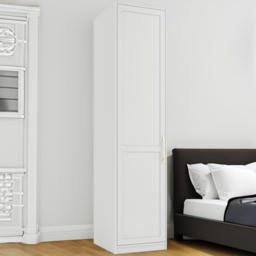 Austen Single Door White Wardrobe - LPD Home - Wilko - thumbnail 1