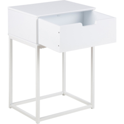 Florence Mitra Single White Drawer Bedside Table - Size: Single Drawer - Furniture To Go - Wilko - thumbnail 6