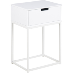 Florence Mitra Single White Drawer Bedside Table - Size: Single Drawer - Furniture To Go - Wilko - thumbnail 3