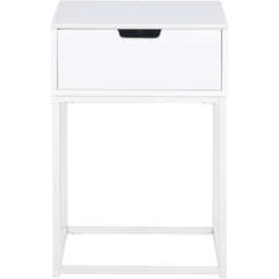 Florence Mitra Single White Drawer Bedside Table - Size: Single Drawer - Furniture To Go - Wilko - thumbnail 4