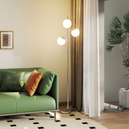HOMCOM Silver 3 Light Tree Floor Lamp - Size: 22 x 52 x 59cm - Wilko - thumbnail 5