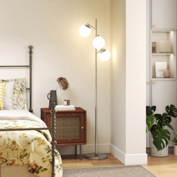 HOMCOM Silver 3 Light Tree Floor Lamp - Size: 22 x 52 x 59cm - Wilko - thumbnail 4