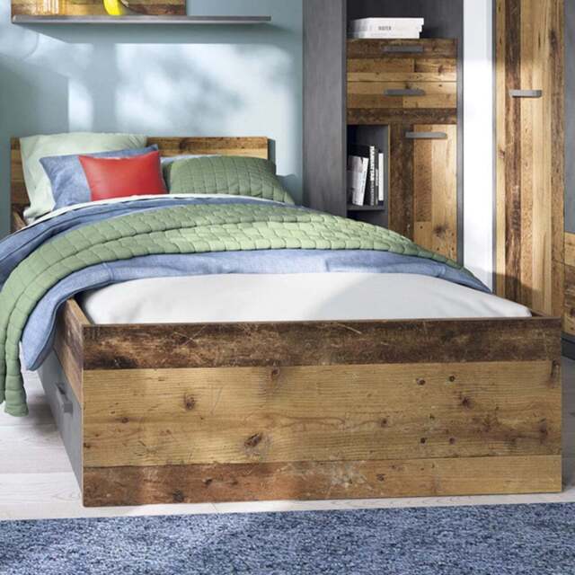 Florence Brooklyn Single Walnut Bed Frame - Brown - Furniture to Go - Wilko - image 1
