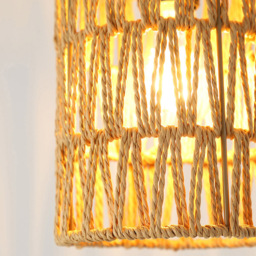 Living and Home Brown Cylindrical Shade Floor Lamp - Size: 170 x 25 x 25cm - Wilko - thumbnail 6