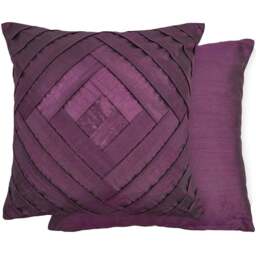 Serene Gio Plum Cushion Cover 43 x 43cm - Purple - Wilko - thumbnail 1