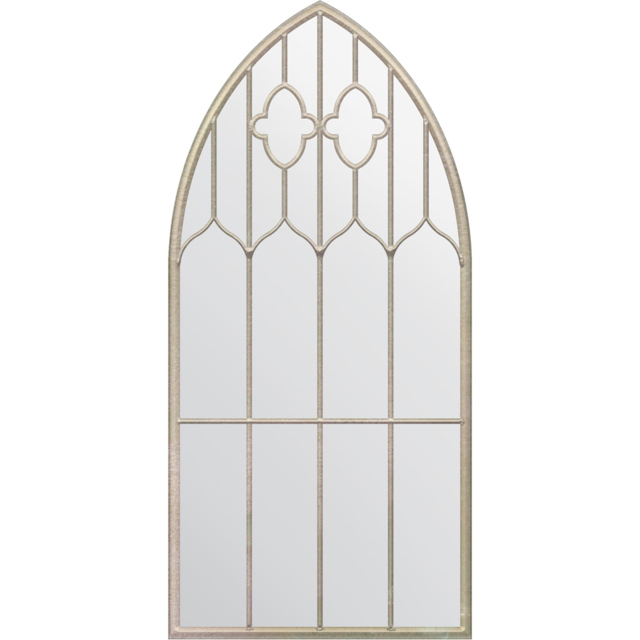 MirrorOutlet Buttercup Country Arch Garden Mirror 160 x 85cm - Size: 160 x 85 x 3cm - Silver - Wilko - image 1