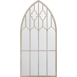 MirrorOutlet Buttercup Country Arch Garden Mirror 160 x 85cm - Size: 160 x 85 x 3cm - Silver - Wilko - thumbnail 1