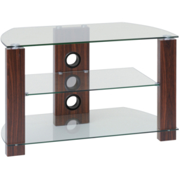 TTAP Vision 2 Shelf Walnut TV Stand 800mm - Size: 50.3 x 80 x 40cm - Brown - Wilko - thumbnail 3