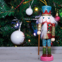 St Helens Blue Hat Multicolour Nutcracker Christmas Tree Decoration - Size: 4 x 4 x 13cm - Wilko - thumbnail 5