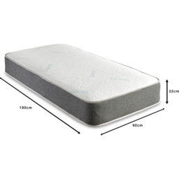 Starlight Beds Single Hybrid Cooling Memory Foam and Spring Mattress - Blue - Wilko - thumbnail 7