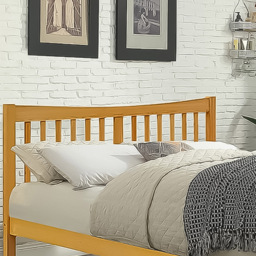 Brooklyn Single Caramel Wooden Country Bed Frame - Cream - Wilko - thumbnail 3