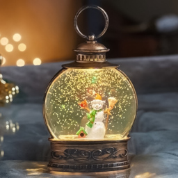 Marco Paul Snow Swirl Frosty Decor Lantern Decoration - Size: 13 x 9 x 4cm - Brown - Wilko - thumbnail 3