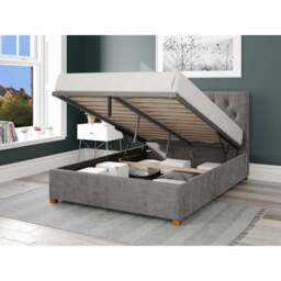 Aspire Olivier Double Silver Firenze Velour Ottoman Bed - Aspire Beds - Wilko - thumbnail 3