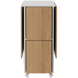Living and Home 4 Seater Drop-Leaf Table Dining Set White and Light Wood - Natural Wood + White - Wilko - thumbnail 4