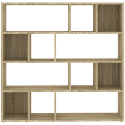 vidaXL 12 Shelf Sonoma Oak Bookcase - Brown - Wilko - thumbnail 5