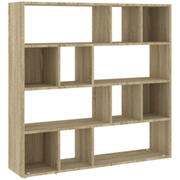 vidaXL 12 Shelf Sonoma Oak Bookcase - Brown - Wilko - thumbnail 3