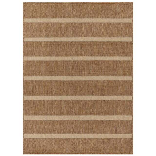 Yard Tala Natural Stripe Jute Effect Rug 170 x 170cm - Cream - Wilko - image 1
