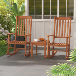 Costway Ergonomic Slatted Garden Rocking Chair - Wilko - thumbnail 5