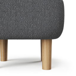 Living and Home Grey Wooden Footstool - Wilko - thumbnail 5