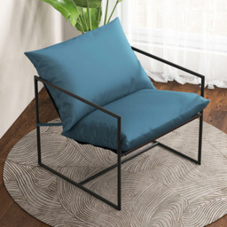 Costway Navy Sling Metal Accent Chair Set of 2 - Size: Single - Blue - Wilko - thumbnail 5