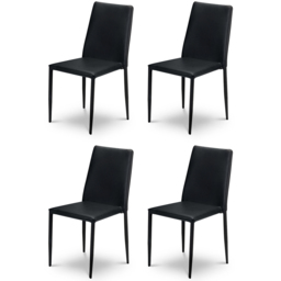 Julian Bowen Tribeca Jazz 4 Seater Dining Set Walnut and Black - Wilko - thumbnail 7