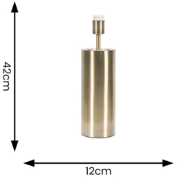 ValueLights Lexy Antique Brass Touch Table Lamp Base - Size: 42 x 12 x 12cm - Gold - Wilko - thumbnail 7