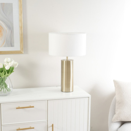 ValueLights Lexy Antique Brass Touch Table Lamp Base - Size: 42 x 12 x 12cm - Gold - Wilko - thumbnail 4