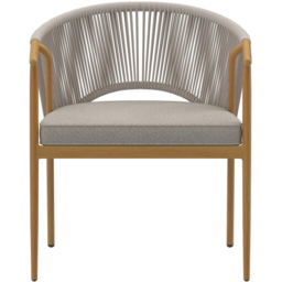 Charles Bentley Almada 4 Seater Rope Weave Garden Dining Set - Grey - Wilko - thumbnail 5