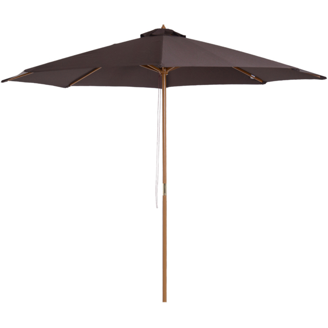 Outsunny Coffee Bamboo Wooden Parasol 3m - Brown - Wilko - image 1