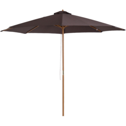 Outsunny Coffee Bamboo Wooden Parasol 3m - Brown - Wilko - thumbnail 1