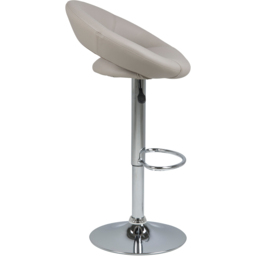 Florence Plump Light Grey Swivel Bar Stool with Open Back - Furniture To Go - Wilko - thumbnail 5