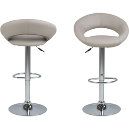 Florence Plump Light Grey Swivel Bar Stool with Open Back - Furniture To Go - Wilko - thumbnail 4
