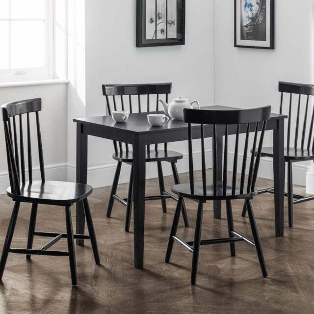 Julian Bowen Torino Set of 4 Black Chairs - Wilko - image 1