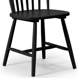 Julian Bowen Torino Set of 4 Black Chairs - Wilko - thumbnail 6