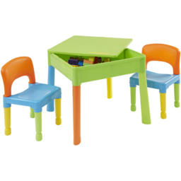 Liberty House Toys Kids 5-in-1 Multicoloured Activity Table and 2 Chairs Set - Size: 45 x 51 x 54cm - Wilko - thumbnail 4