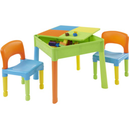 Liberty House Toys Kids 5-in-1 Multicoloured Activity Table and 2 Chairs Set - Size: 45 x 51 x 54cm - Wilko - thumbnail 5