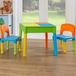 Liberty House Toys Kids 5-in-1 Multicoloured Activity Table and 2 Chairs Set - Size: 45 x 51 x 54cm - Wilko - thumbnail 1