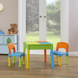 Liberty House Toys Kids 5-in-1 Multicoloured Activity Table and 2 Chairs Set - Size: 45 x 51 x 54cm - Wilko - thumbnail 7