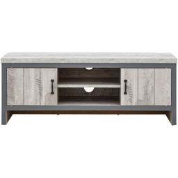 GFW Boston 2 Door 2 Shelf Grey TV Unit - Size: 39 x 113 x 43cm - Wilko - thumbnail 3