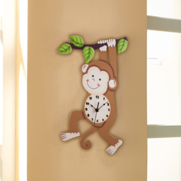 Teamson Kids Fantasy Fields Toy Furniture Sunny Safari Monkey Wall Clock - Size: 3.8 x 29.2 x 40.6cm - Brown - Wilko - thumbnail 3