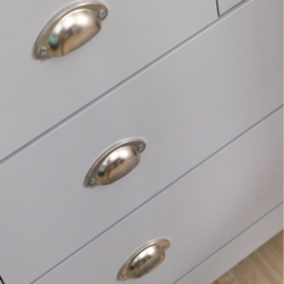 FurnitureHMD 4 Drawer Grey and Oak Effect Wooden Chest of Drawers - Wilko - thumbnail 5