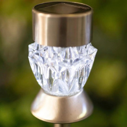 Garden Mile 4 Pack Crystal Solar LED Stake Light - Size: 34 x 20 x 20cm - Silver - Wilko - thumbnail 5