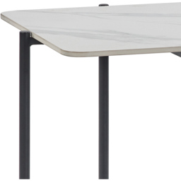 Julian Bowen Siena White Marbled Sintered Stone Square Lamp Table - Size: 50 x 50 x 55cm - Wilko - thumbnail 5
