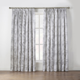 Alan Symonds Fiji Silver Pencil Pleated Curtains 228 x 274cm - Size: W 228 x D 274cm - Wilko - thumbnail 6